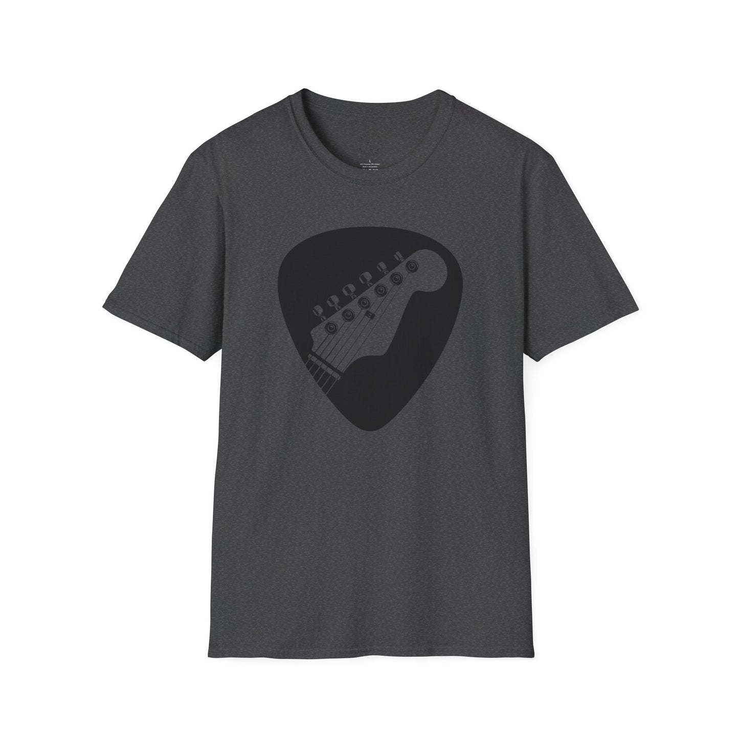 Guitar Pick with Electric Guitar Headstock T-Shirt | Guitar Tee