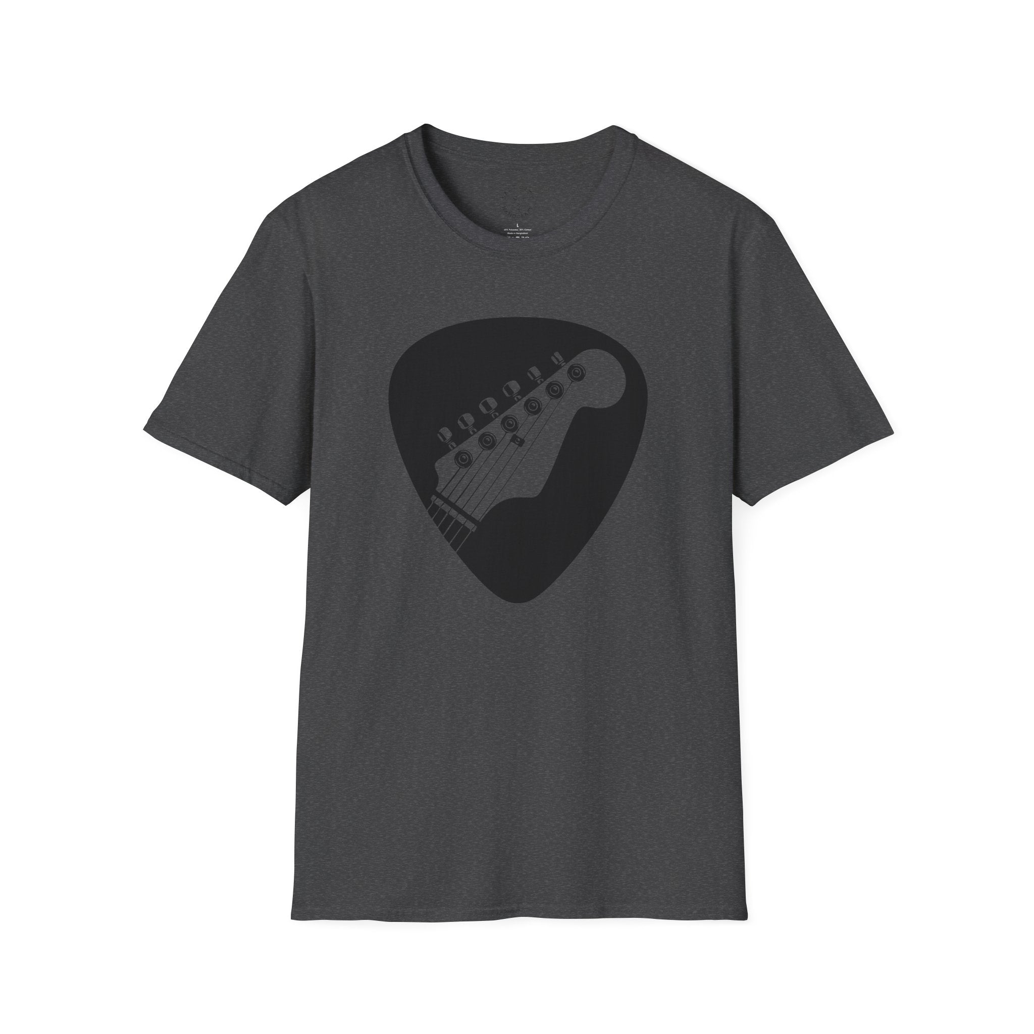 Guitar Pick with Electric Guitar Headstock T-Shirt | Guitar Tee