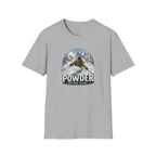 Women's Powder Before Work Ski T-Shirt |  Snowboarding Skiing Mountain Graphic Tee | Unisex Tee