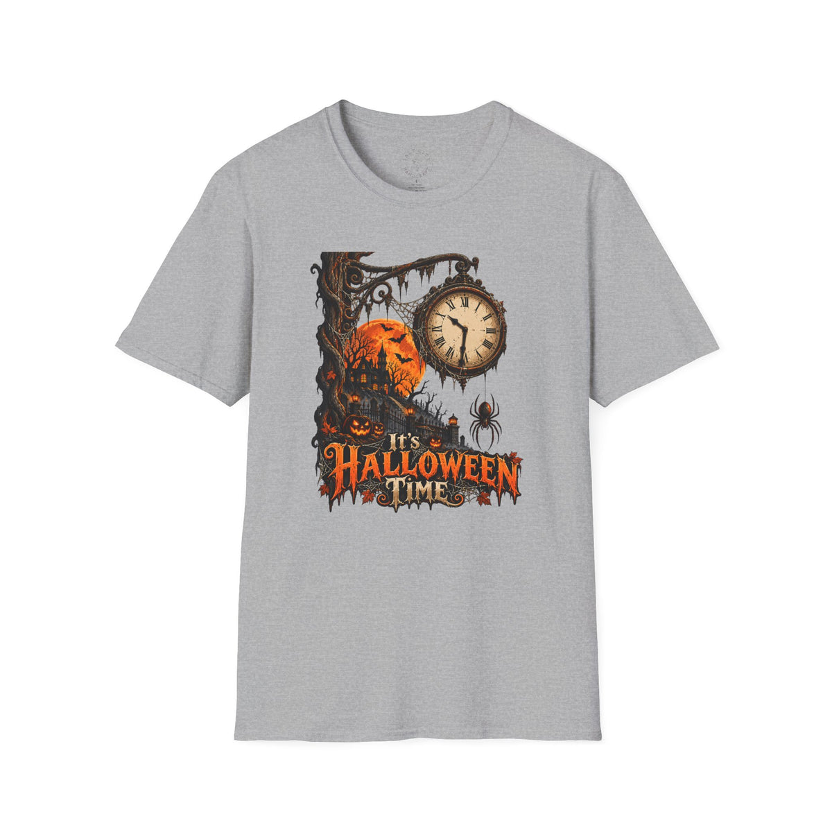 Halloween Time Spider Clock T-Shirt