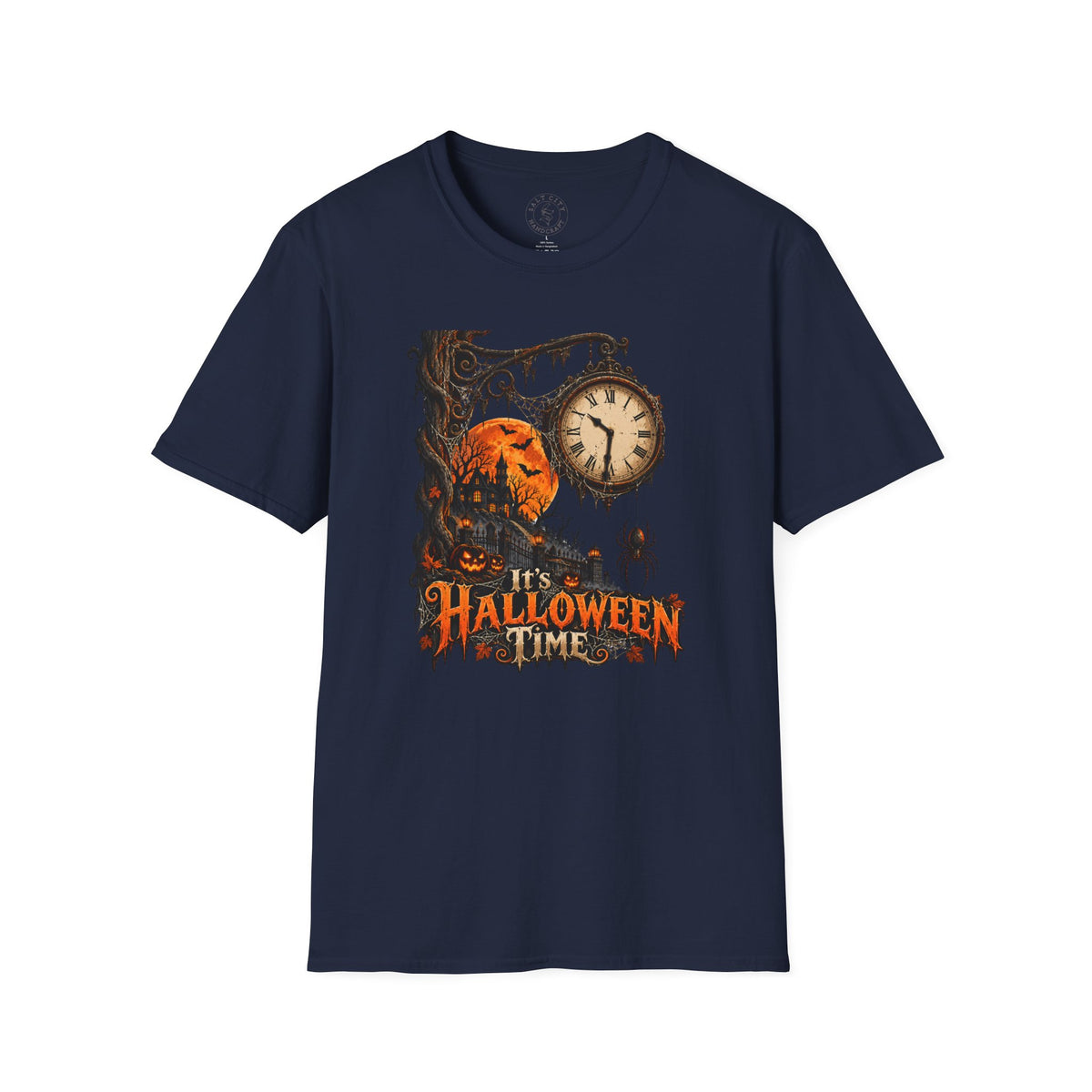 Halloween Time Spider Clock T-Shirt