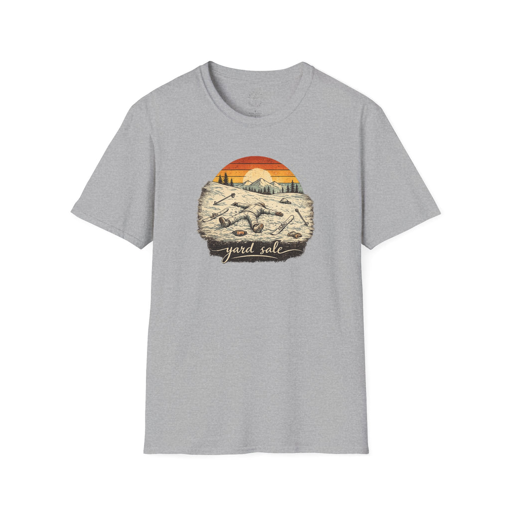 Yard Sale T-Shirt | Retro Mountain Ski Scene Graphic Tee | Ski Tee