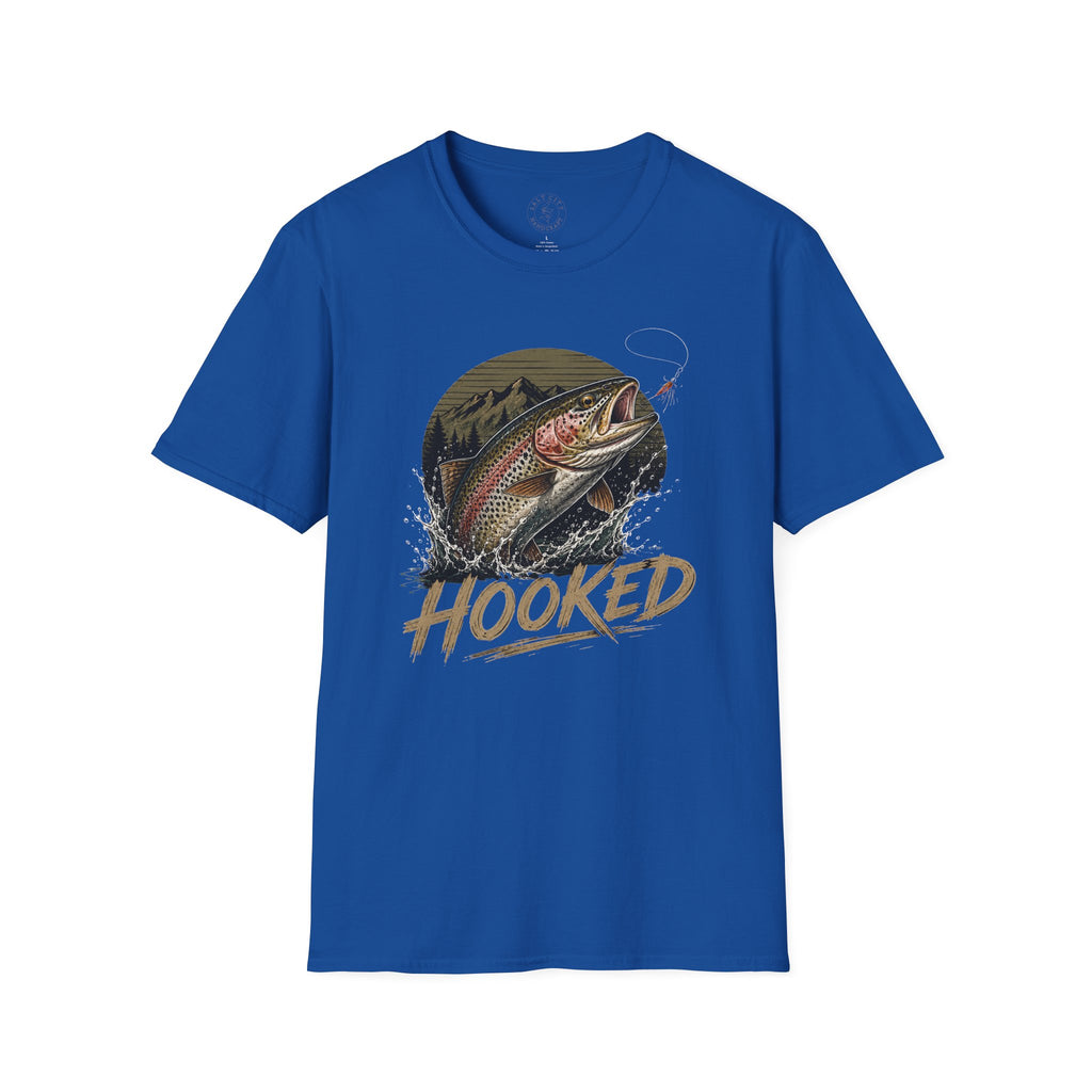Fishing T-Shirt — 'Hooked' Rainbow Trout Graphic Tee