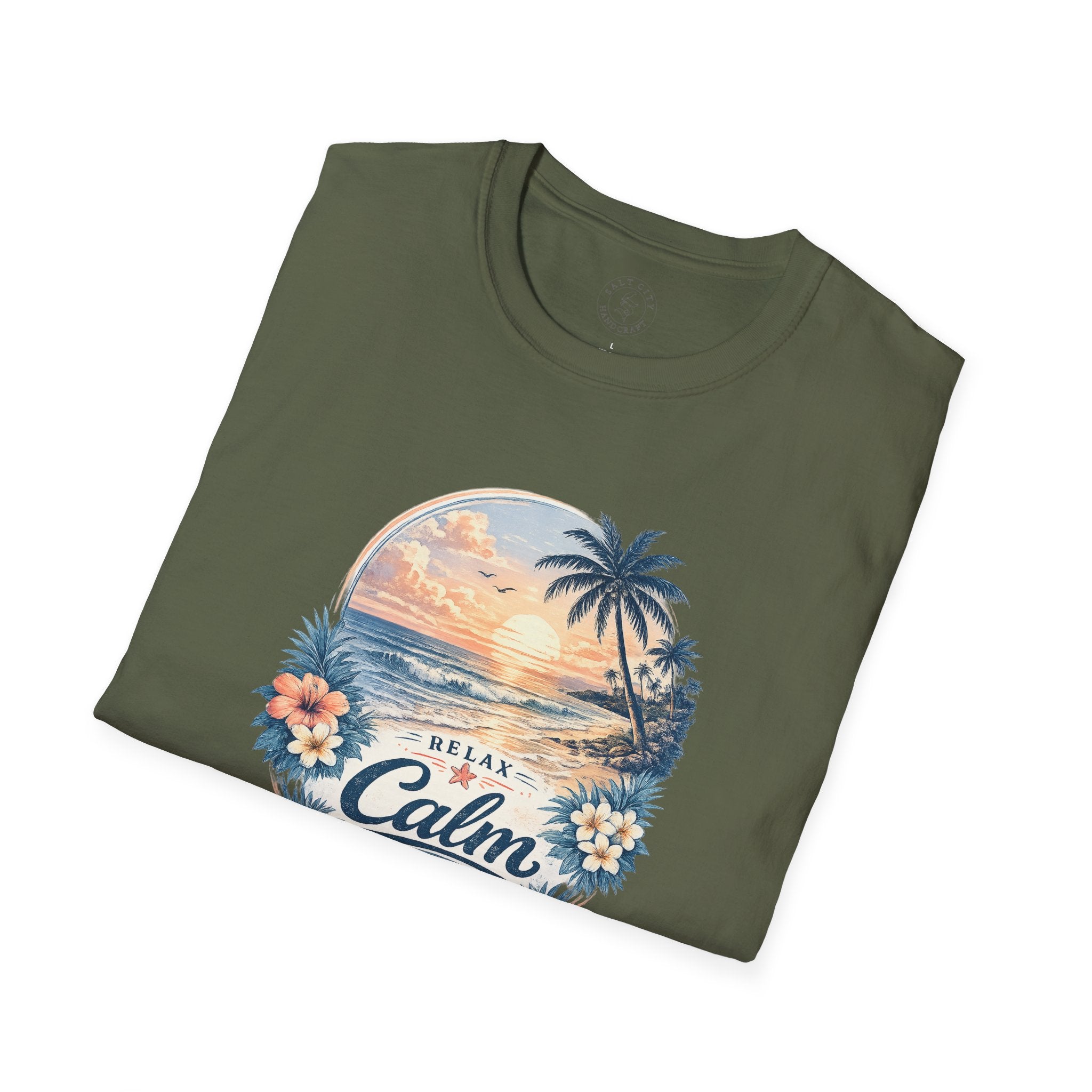 Calm Paradise Sunset T-Shirt — Tropical Beach Graphic Tee
