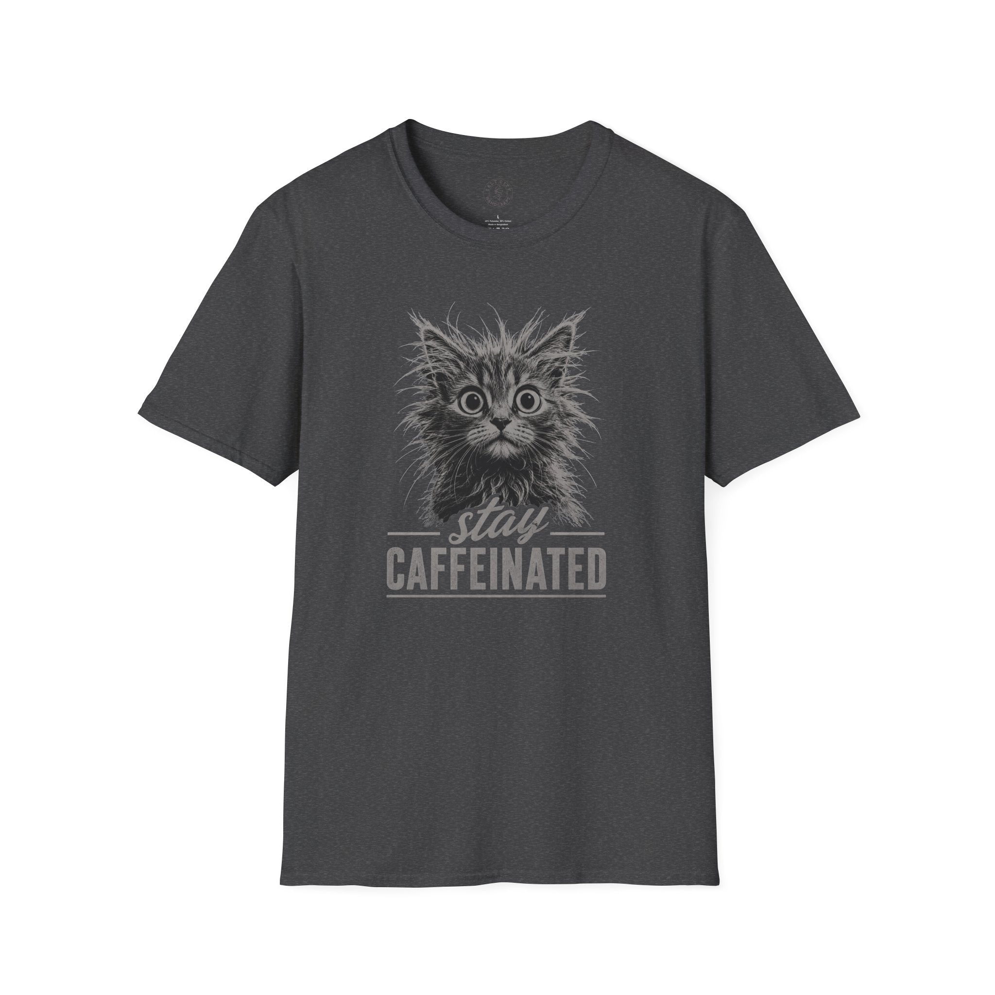 Stay Caffeinated Cat T-Shirt | Cat Tee