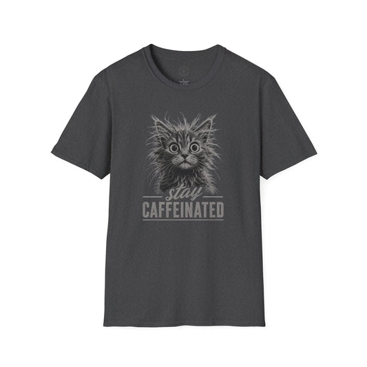 Stay Caffeinated Cat T-Shirt | Cat Tee
