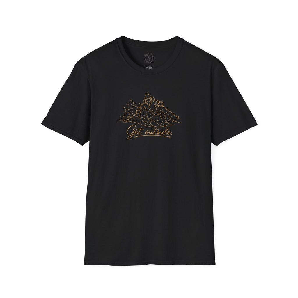 Outdoors T-Shirt — Get Outside Mountain Graphic Outdoor Adventure Tee