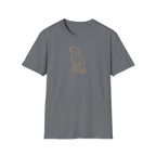 Minimal Outline Labrador T-Shirt — Simple Line Dog Tee for Pet Lovers