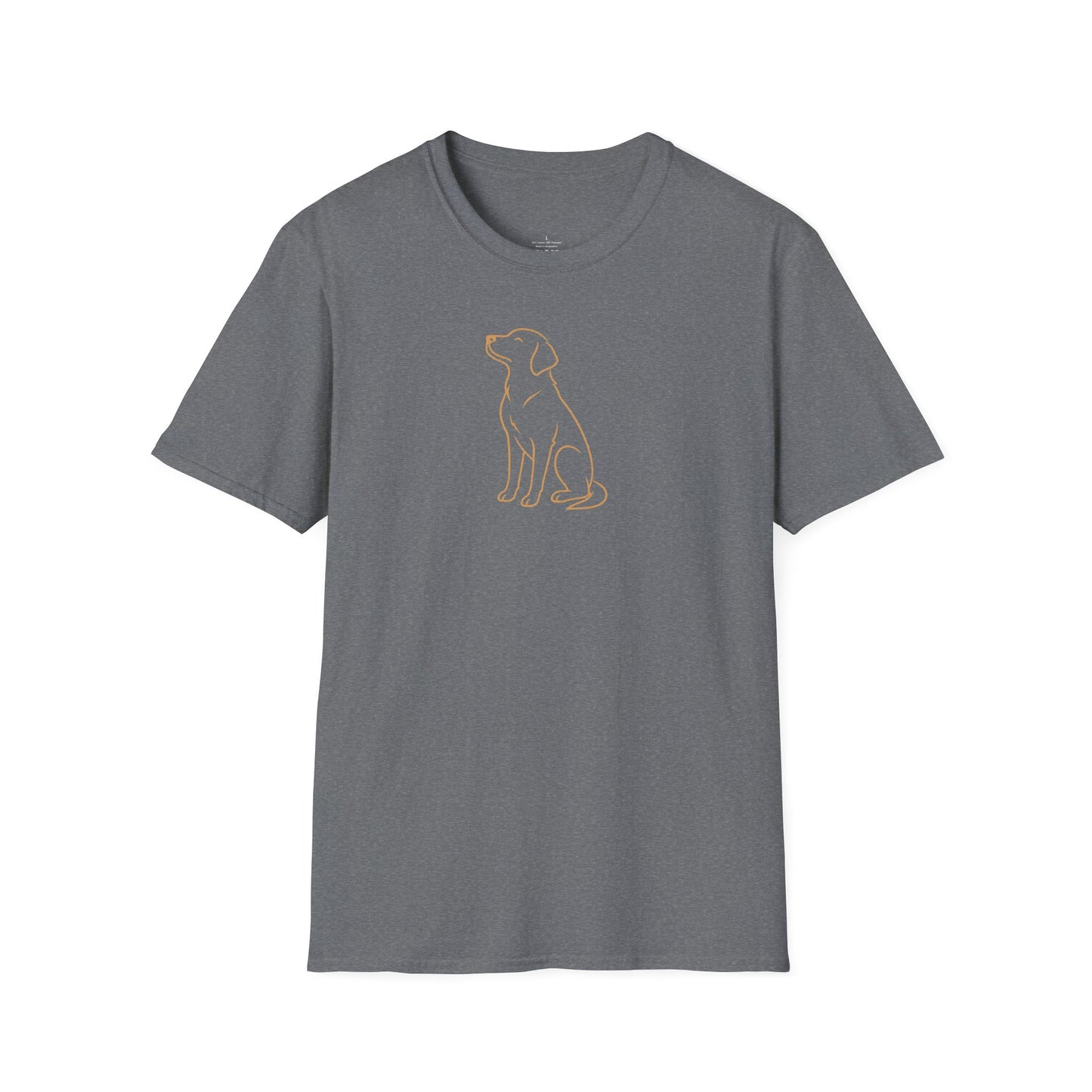 Minimal Outline Labrador T-Shirt — Simple Line Dog Tee for Pet Lovers
