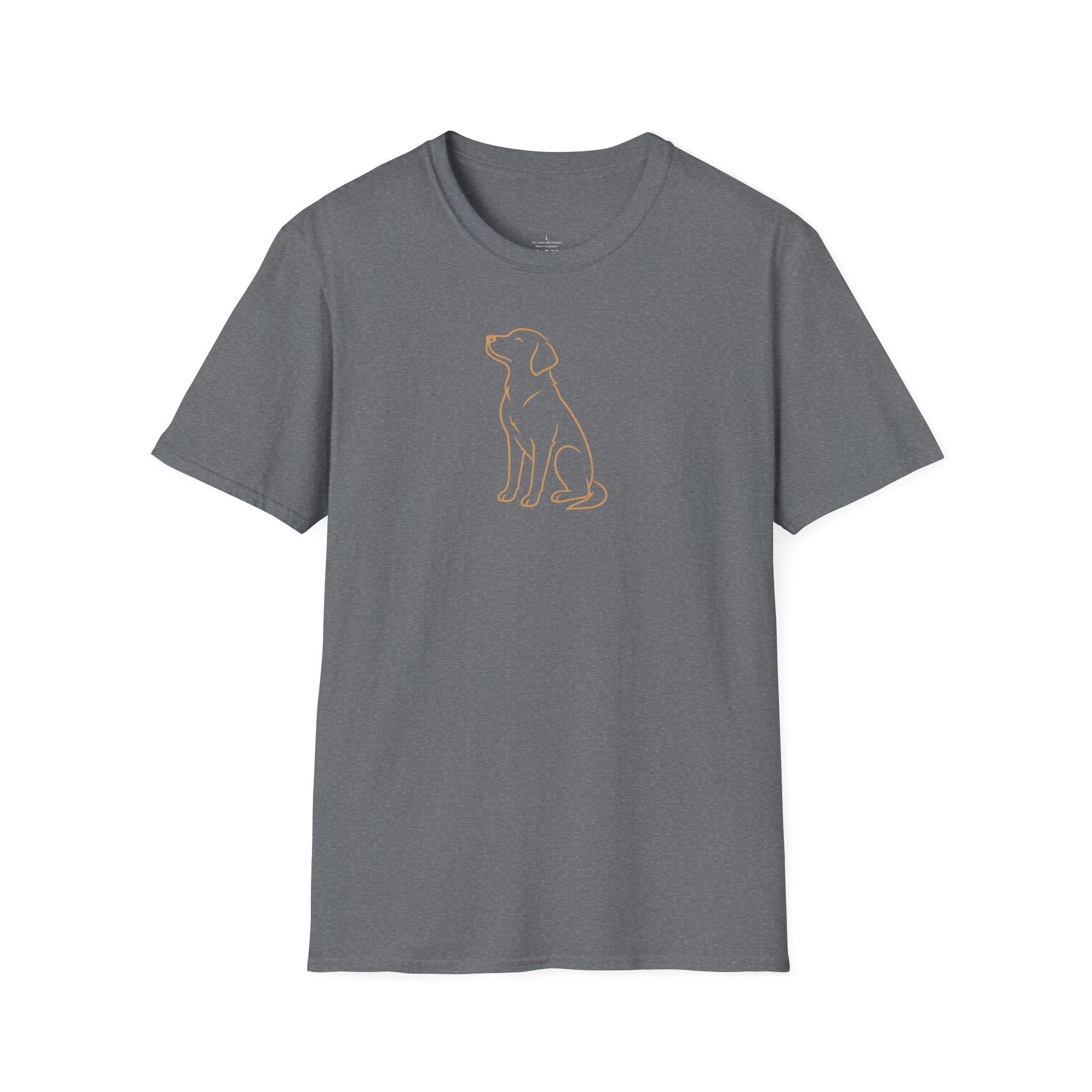 Minimal Outline Labrador T-Shirt — Simple Line Dog Tee for Pet Lovers