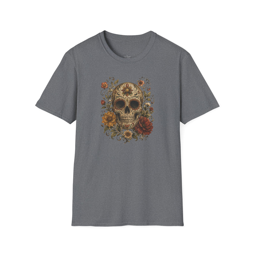 Floral Skull T-Shirt - Day of the Dead Skull Tee