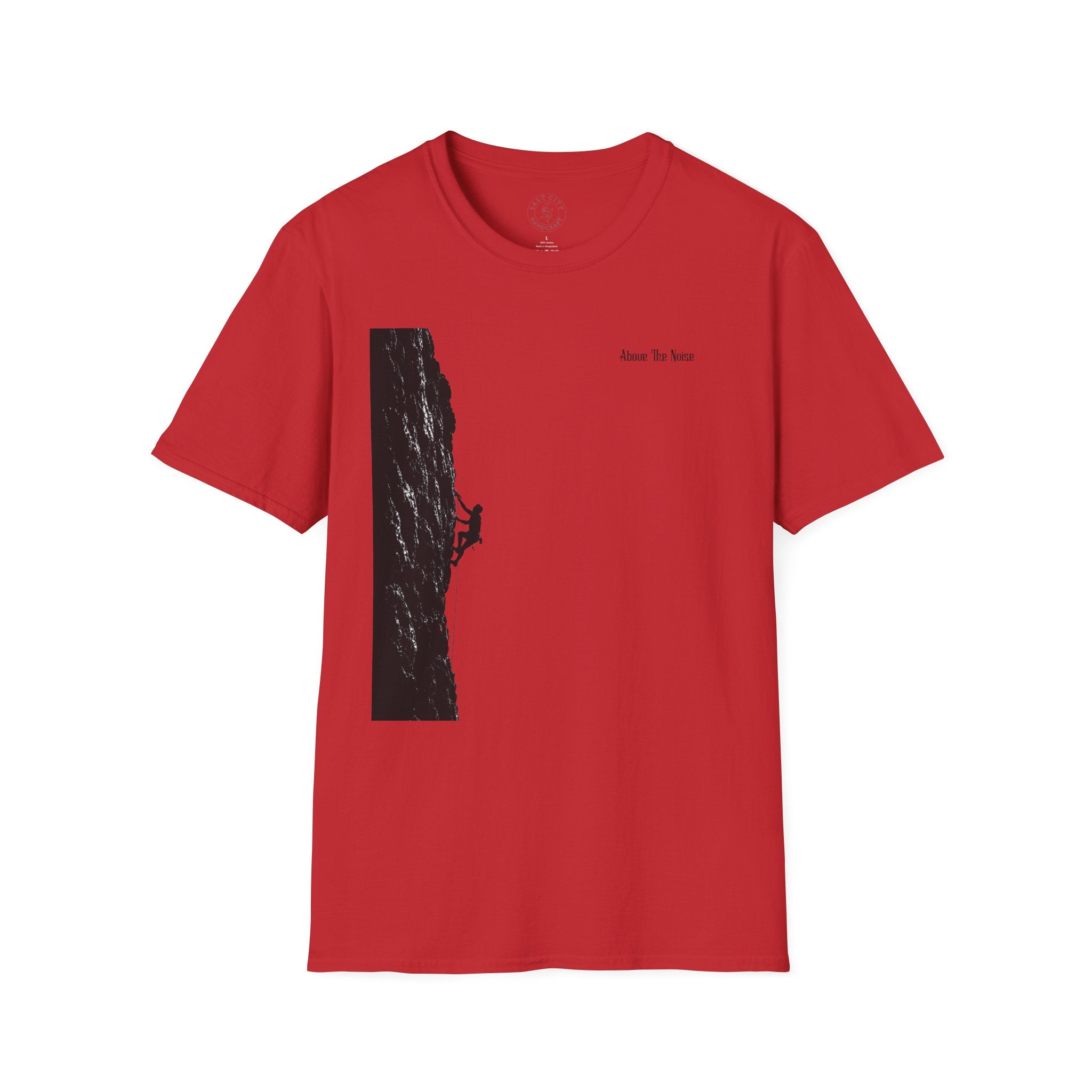 Climber Silhouette T‑Shirt — Above The Noise Minimalist Rock Climbing Tee