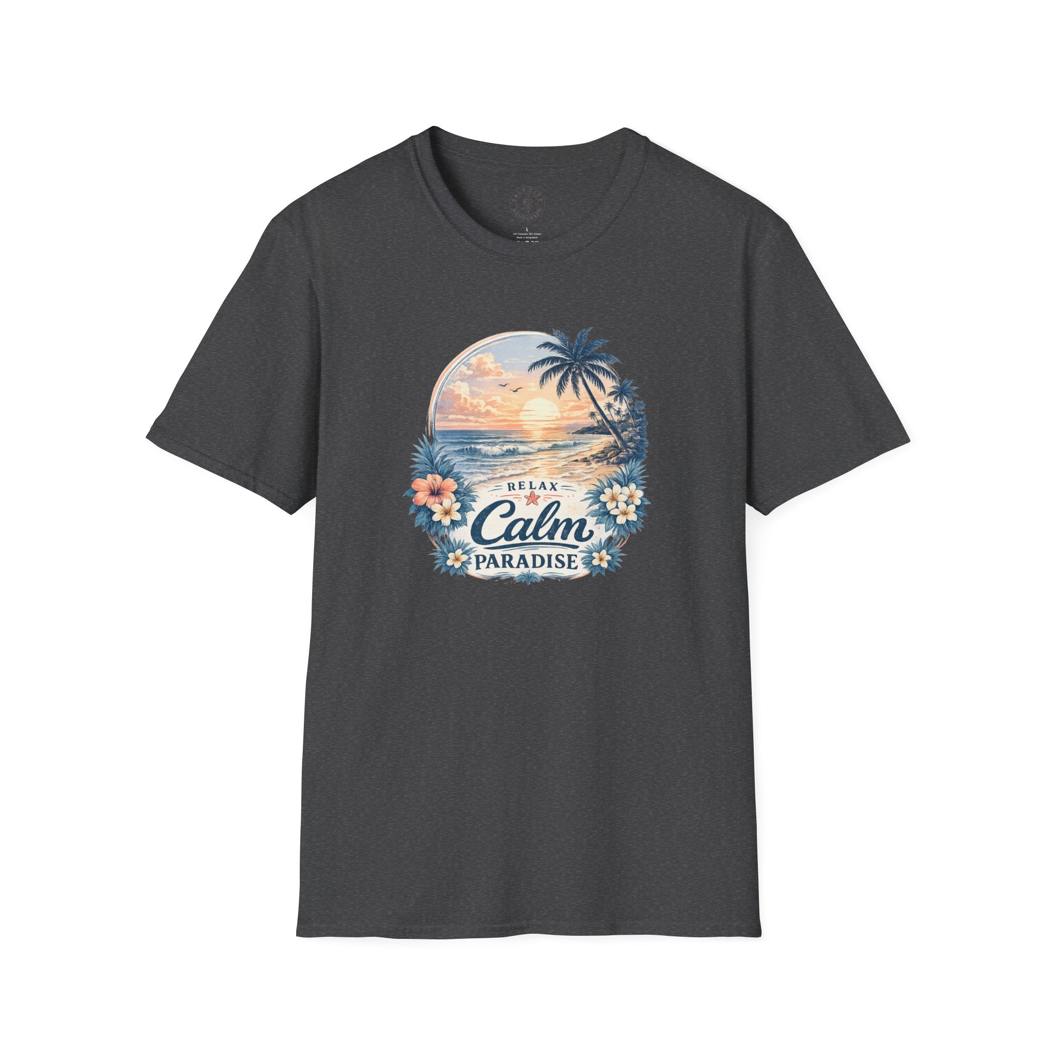 Calm Paradise Sunset T-Shirt — Tropical Beach Graphic Tee