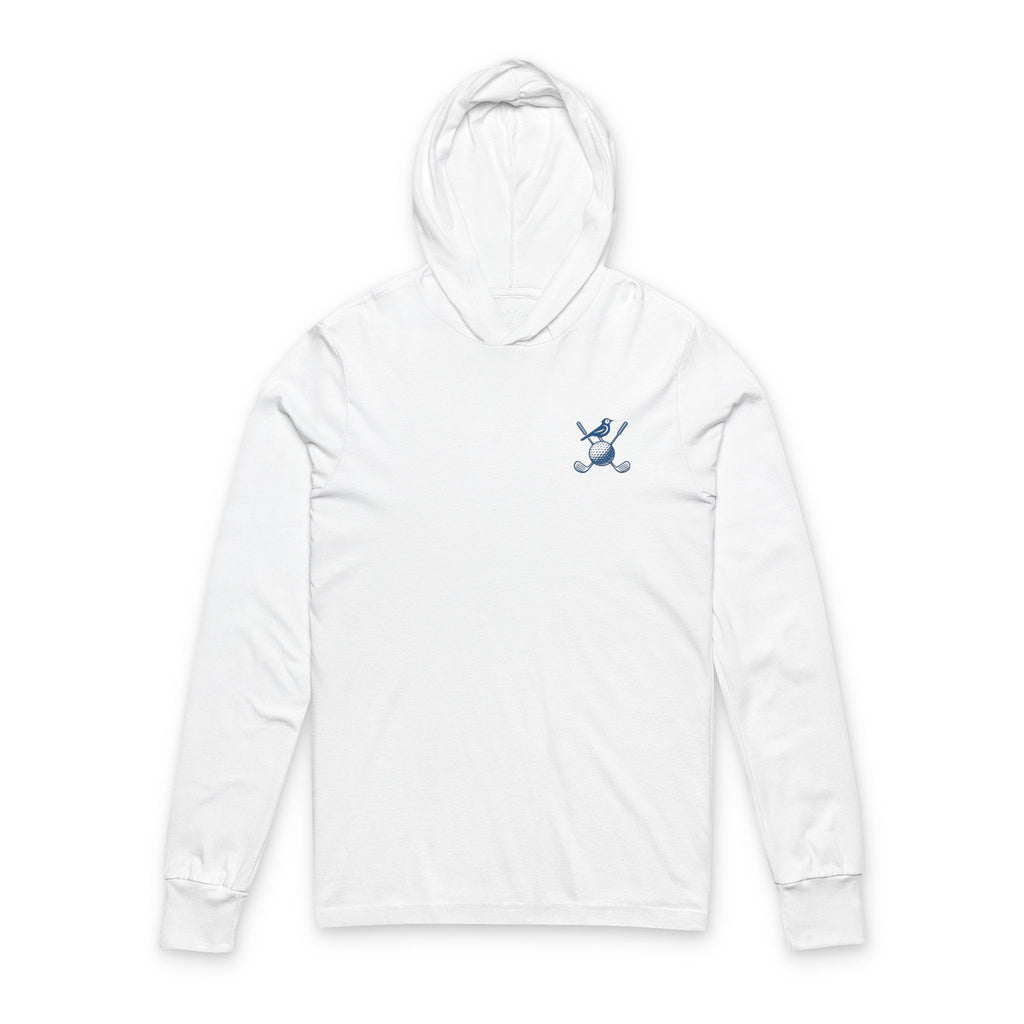 Golf Ball Birdie, With Scarf Hoodie Long Sleeve Tee | Golfing Design