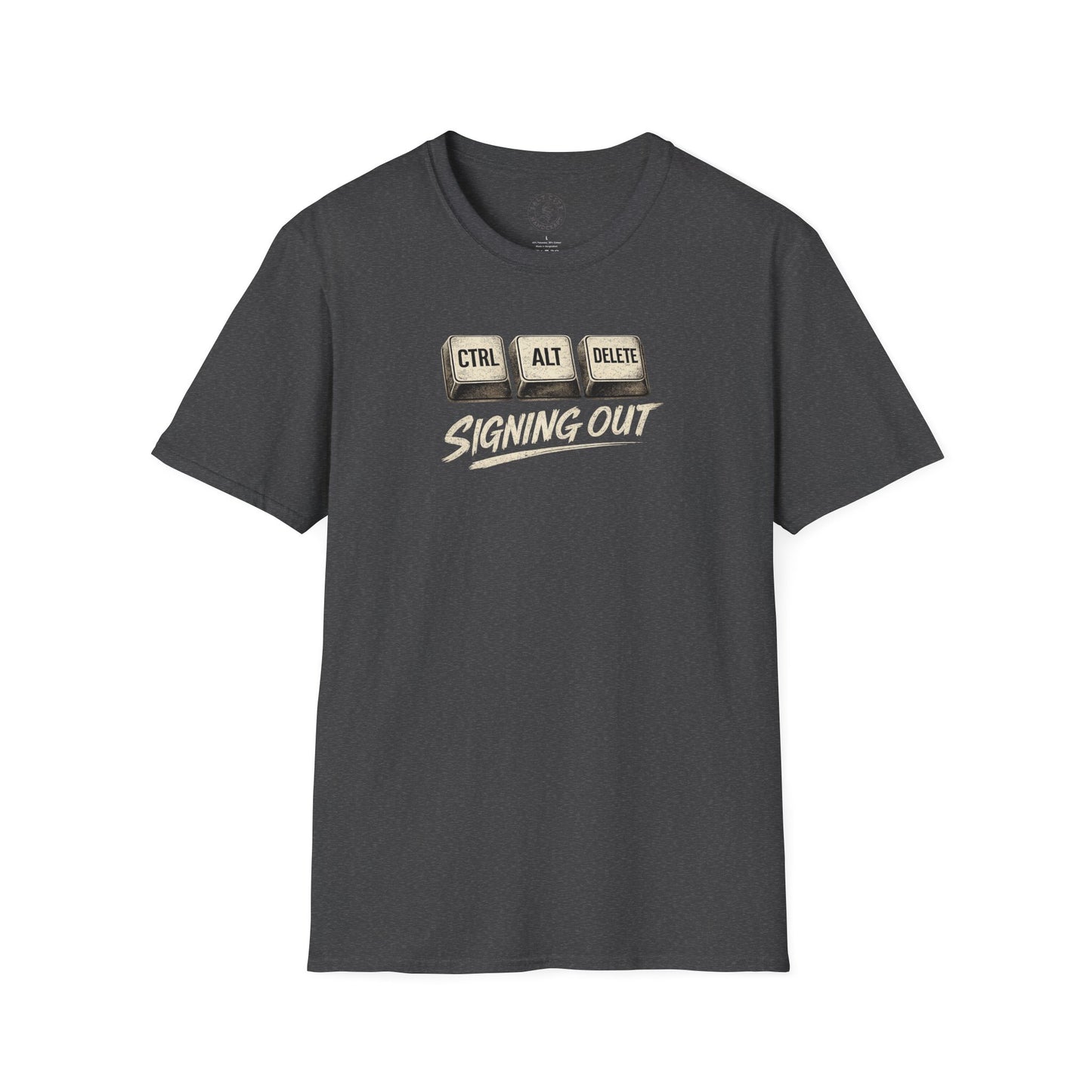 Ctrl Alt Delete "Signing Out" T-Shirt — Funny Tech Retirement Tee