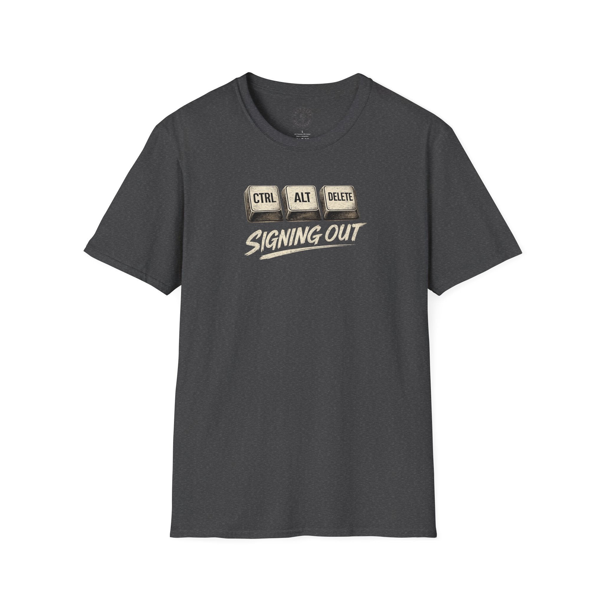Ctrl Alt Delete "Signing Out" T-Shirt — Funny Tech Retirement Tee