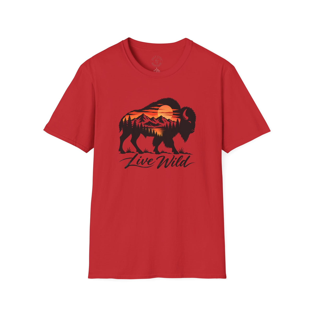 Unisex Softstyle Bison T-Shirt - Outdoors Animal Tee