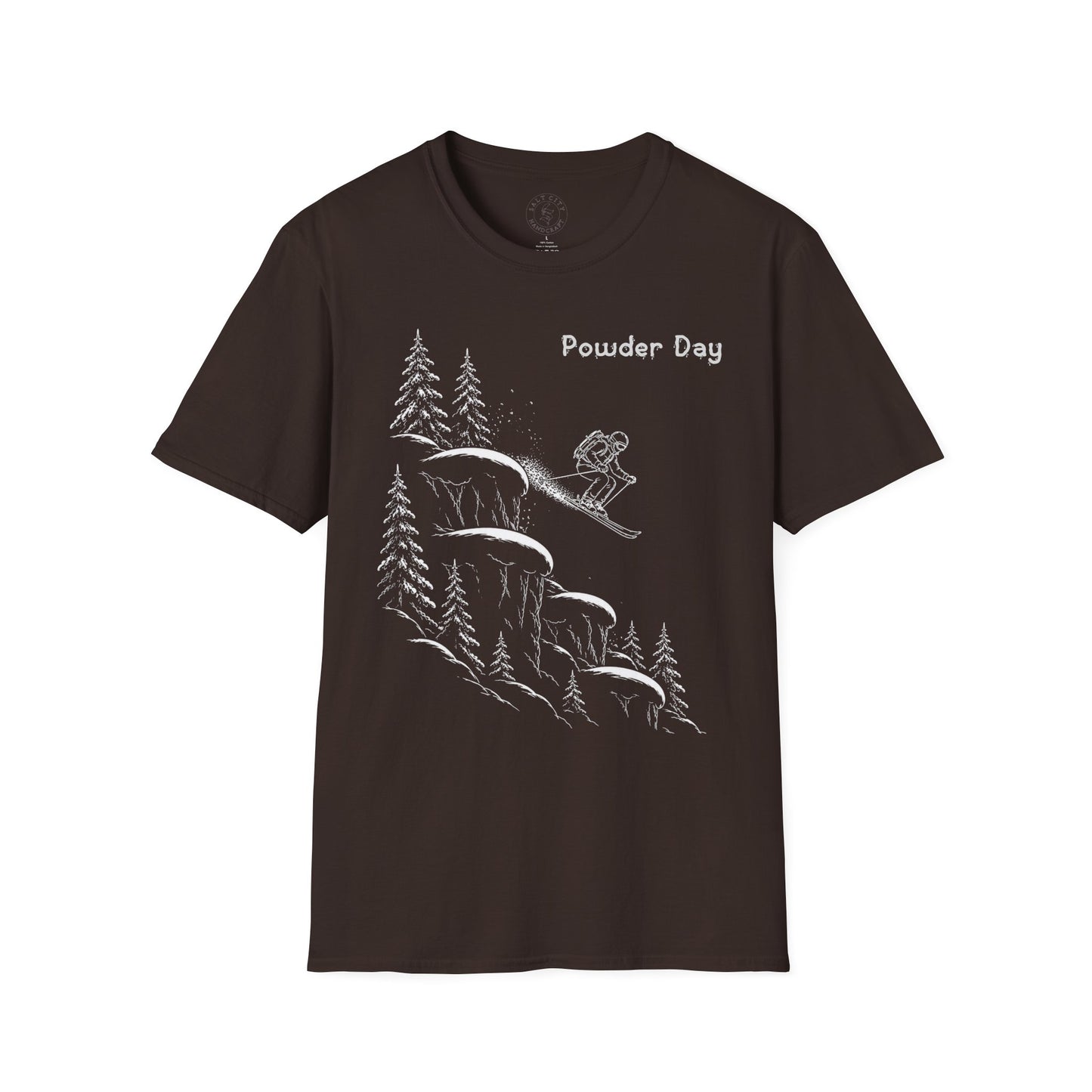 Skiing Cliffside T-Shirt — Powder Ski Shirt