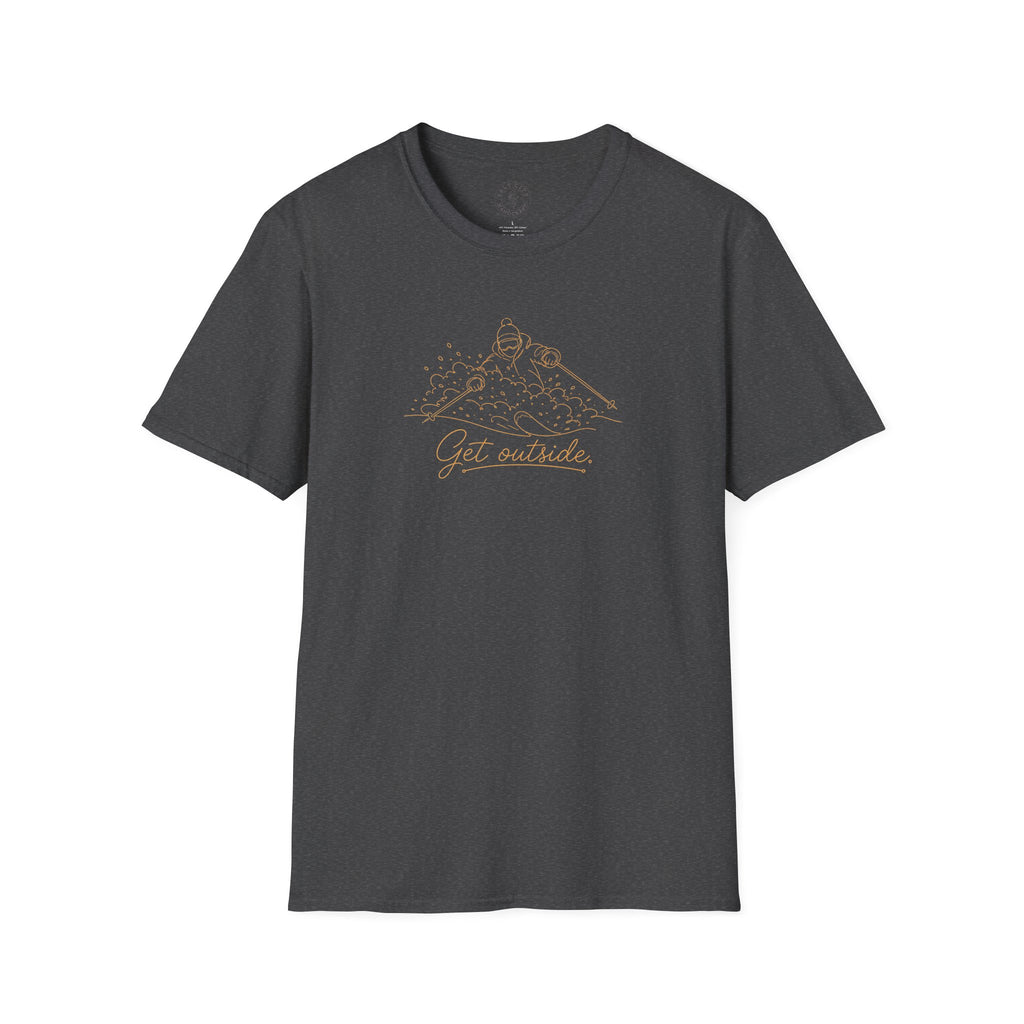 Outdoors T-Shirt — Get Outside Mountain Graphic Outdoor Adventure Tee