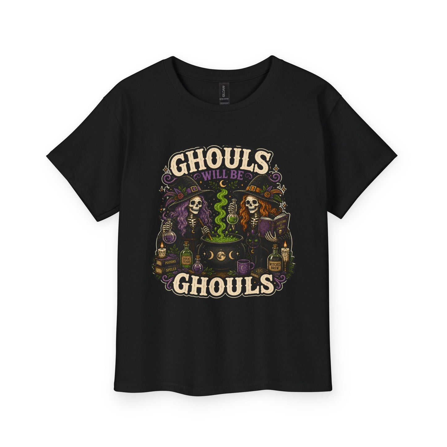 YOUTH TEE — "Ghouls Will Be Ghouls" Halloween Graphic