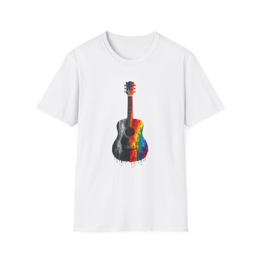 Acoustic Guitar Paint T-Shirt | Acoustic Guitar Shirt