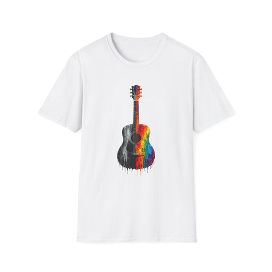 Acoustic Guitar Paint T-Shirt | Acoustic Guitar Shirt