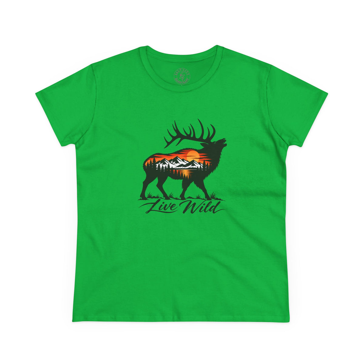 Women's Midweight Elk Cotton Tee