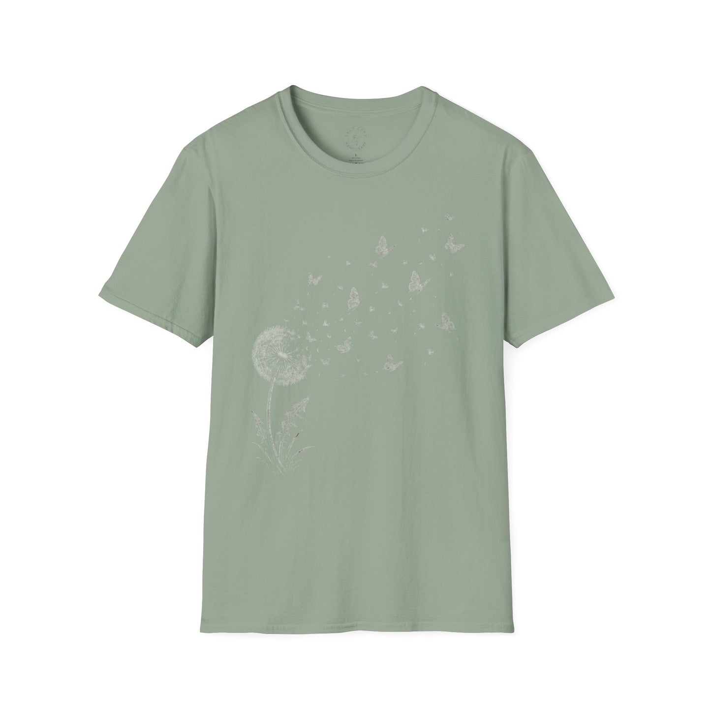 Dandelion & Butterflies T-Shirt — Whimsical Nature Graphic Tee