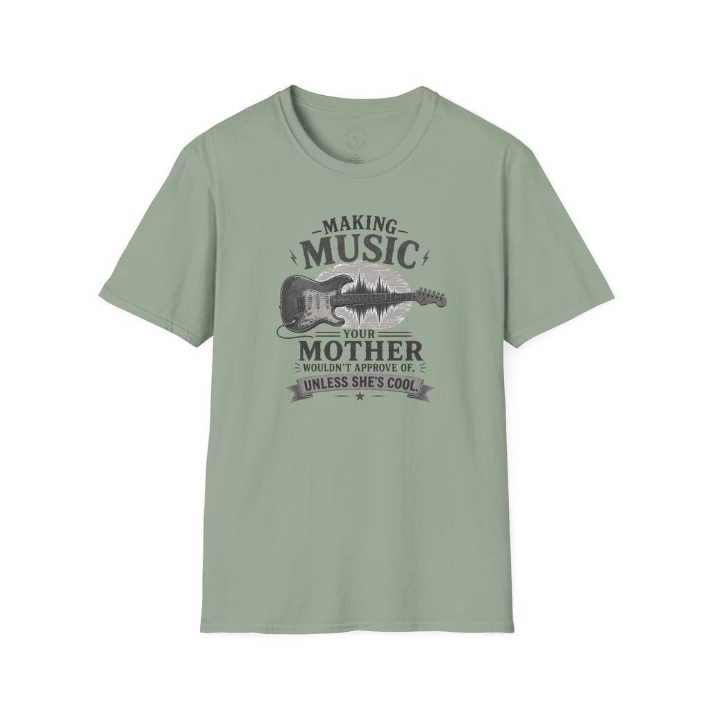Making Music Your Mother T-Shirt — Guitar Waveform Graphic for Musicians & Funny Family Gifts