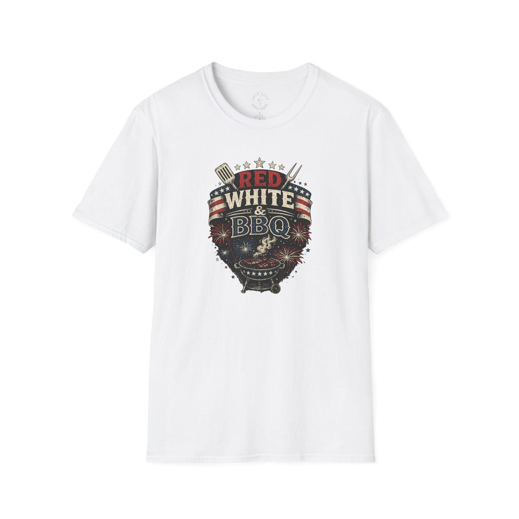 Red, White & BBQ T-Shirt — Patriotic 4th of July Grill Tee
