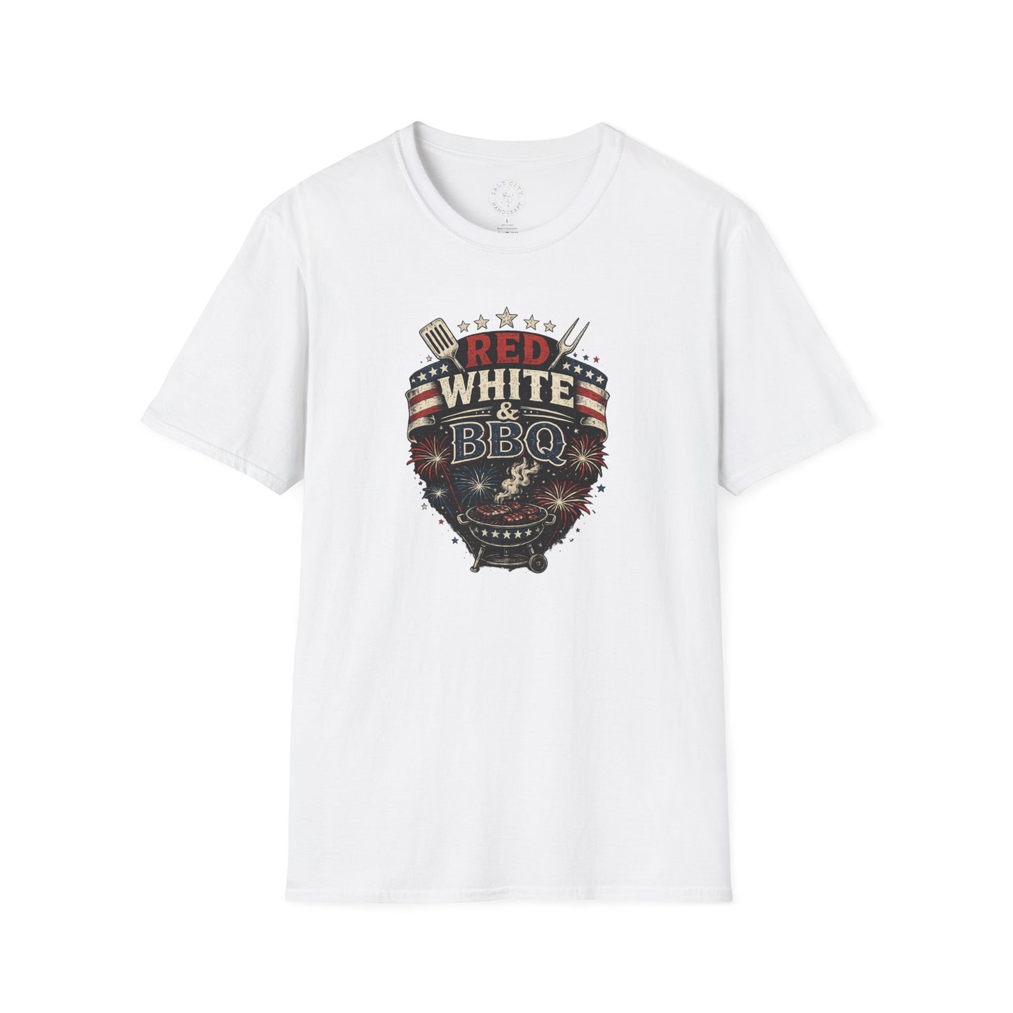 Red, White & BBQ T-Shirt — Patriotic 4th of July Grill Tee