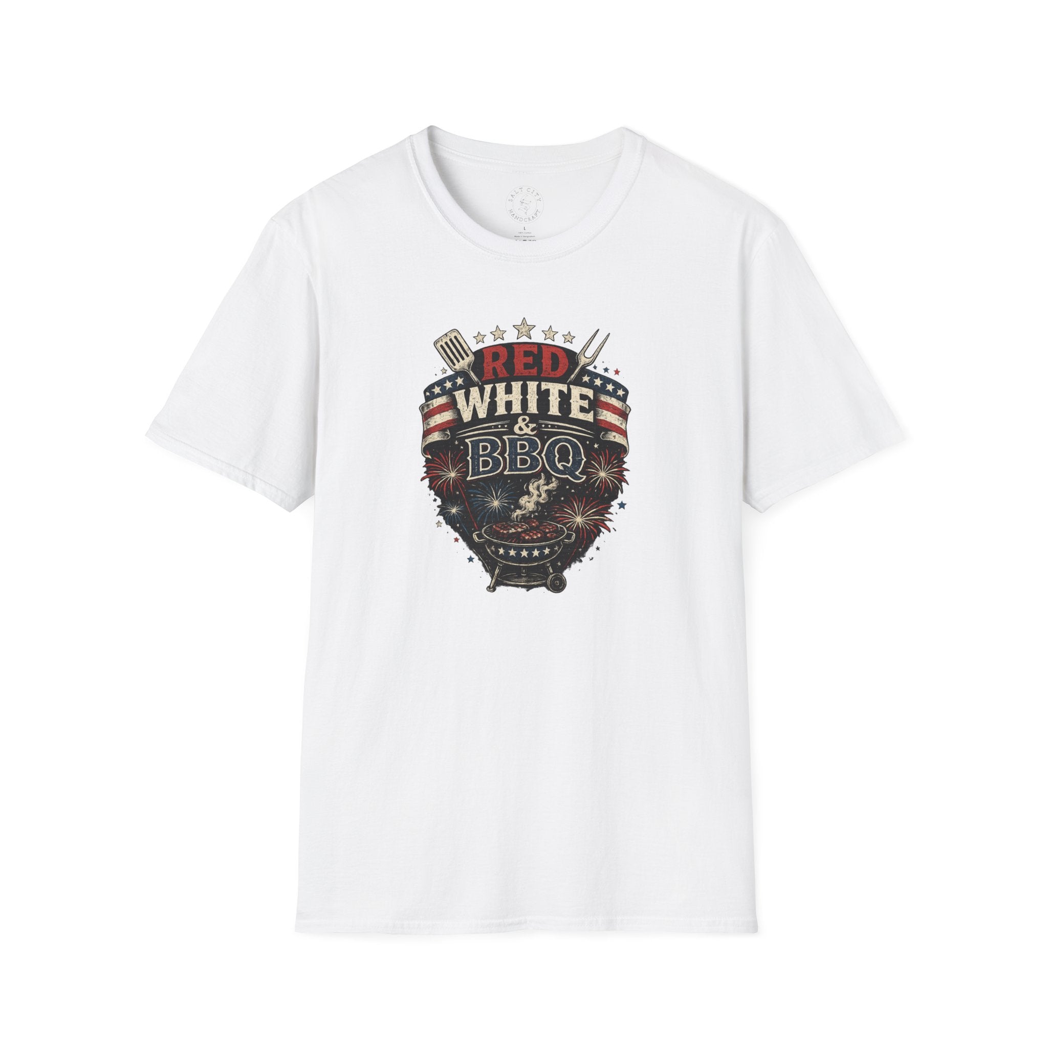 Red, White & BBQ T-Shirt — Patriotic 4th of July Grill Tee
