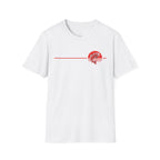 Red Trout Fishing Graphic T-Shirt | Minimal Coastal Stripe