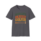 T-Shirt | "World's Okayest Golfer" Retro Golf Humor Tee | Golf Tee