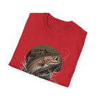 Fishing T-Shirt — 'Hooked' Rainbow Trout Graphic Tee