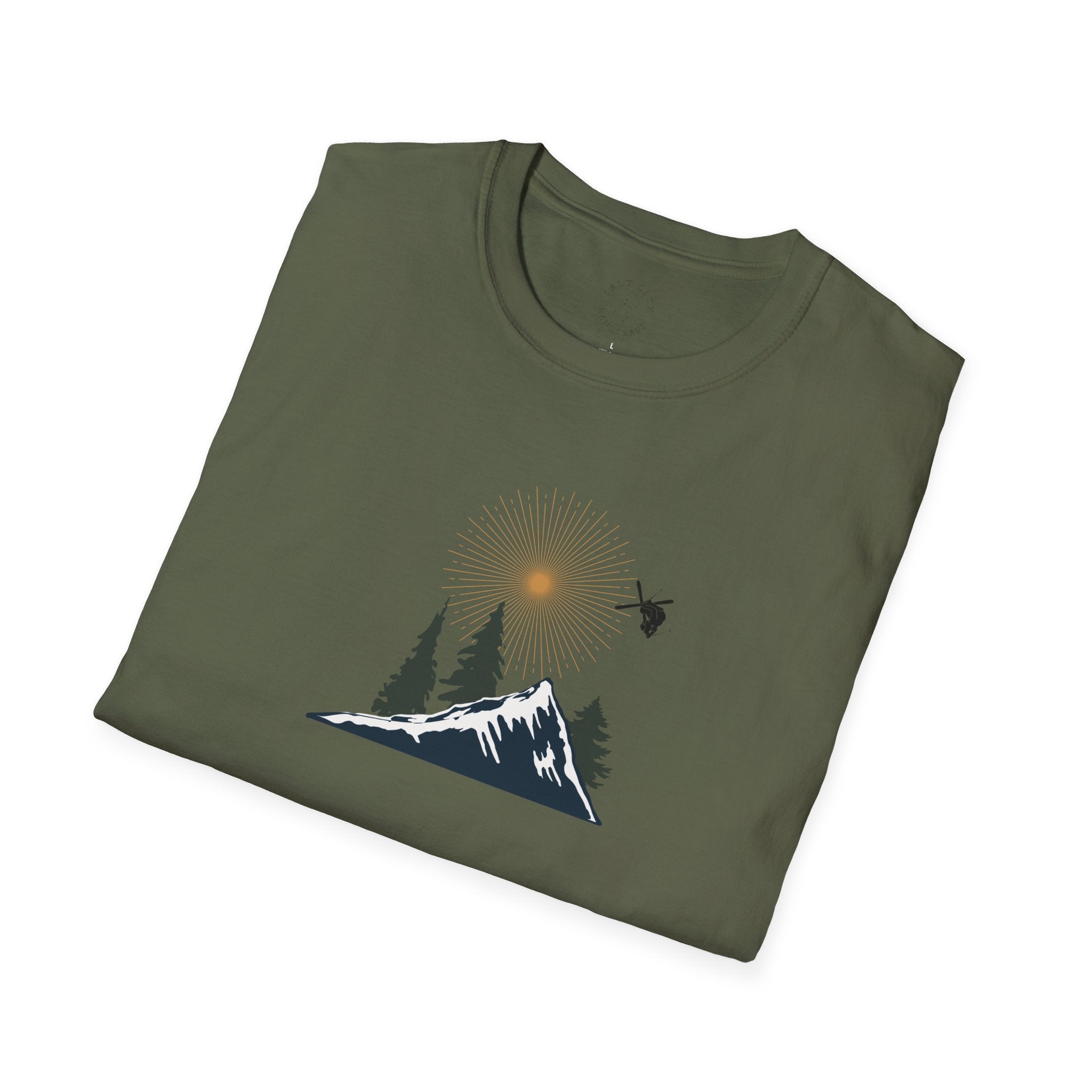 Backcountry Skier T-Shirt | Nature Minimalist Outdoor | Sunset Skier