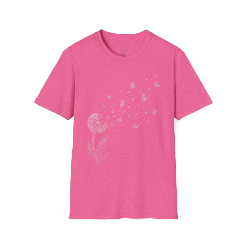 Dandelion & Butterflies T-Shirt — Whimsical Nature Graphic Tee
