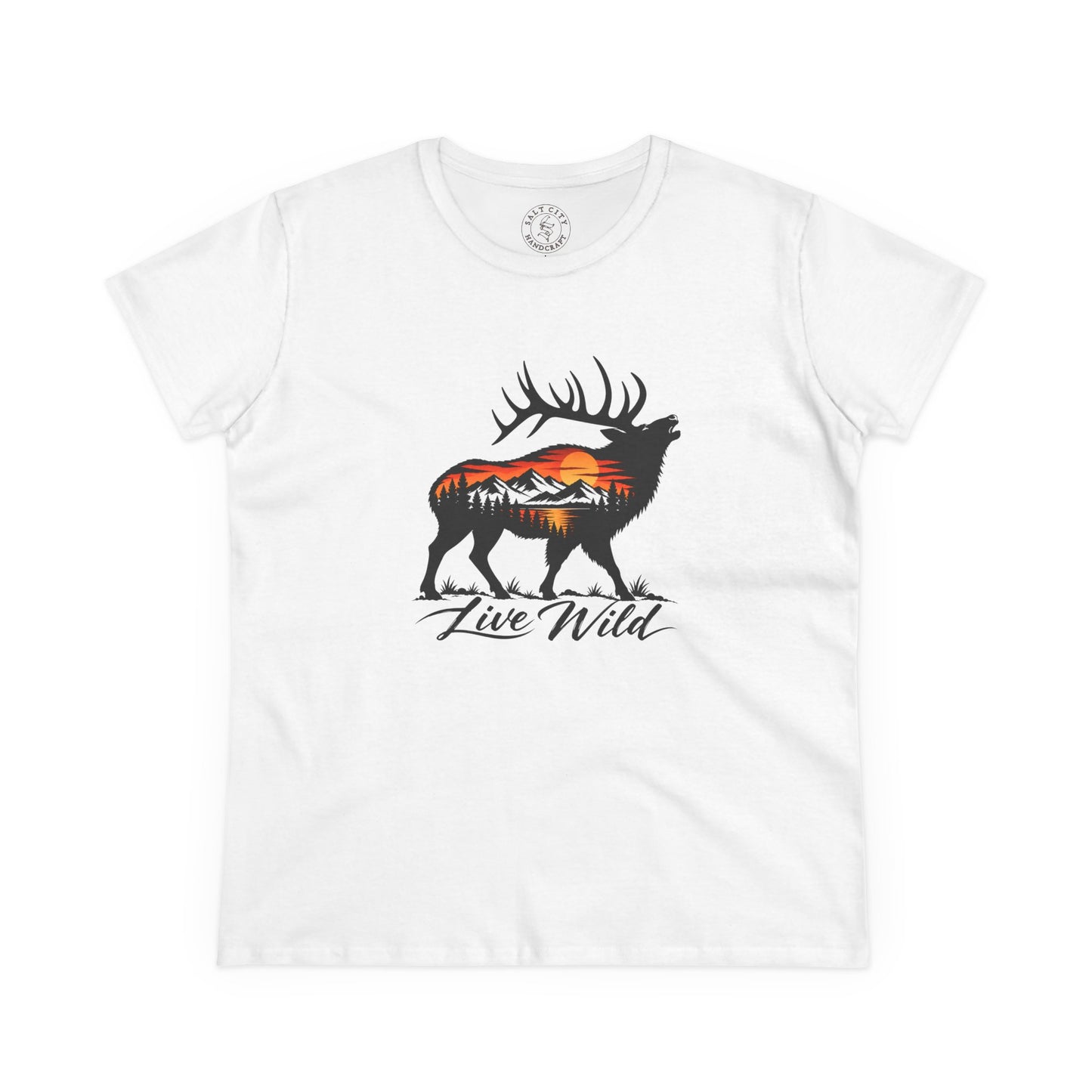 Women's Midweight Elk Cotton Tee