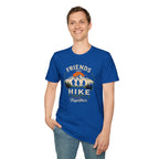 Hiking T-Shirt — "Friends That Hike Together" Retro Mountain Crew Tee