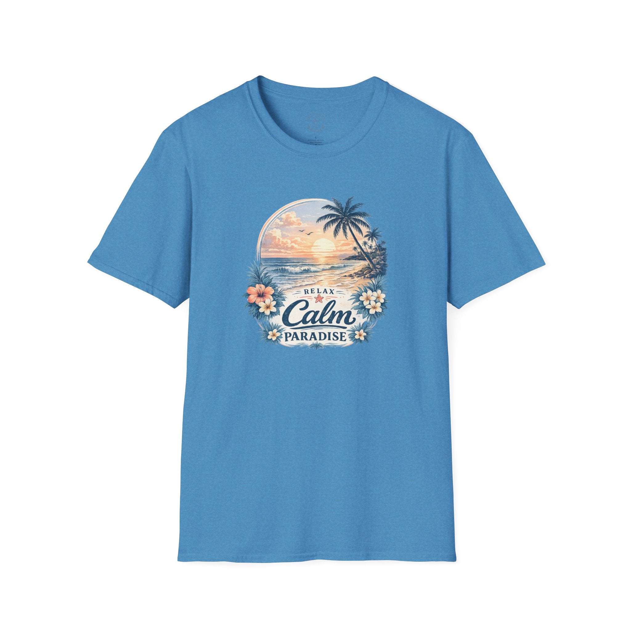 Calm Paradise Sunset T-Shirt — Tropical Beach Graphic Tee