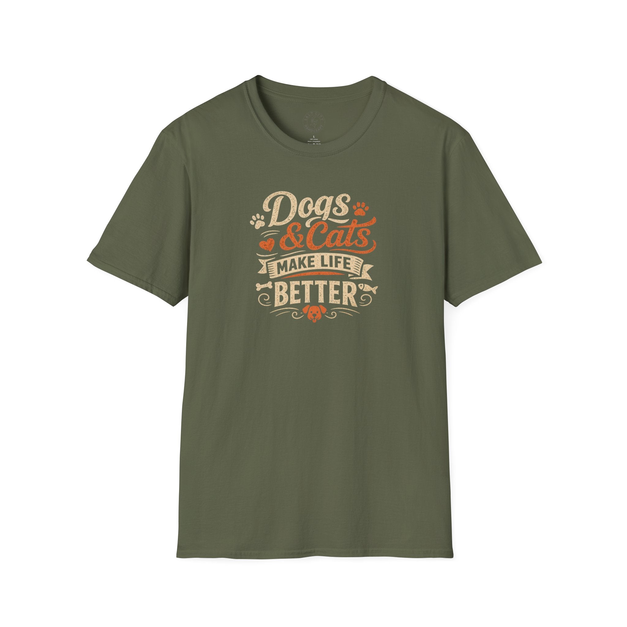 Dogs & Cats Make Life Better T-Shirt | Pet Tee