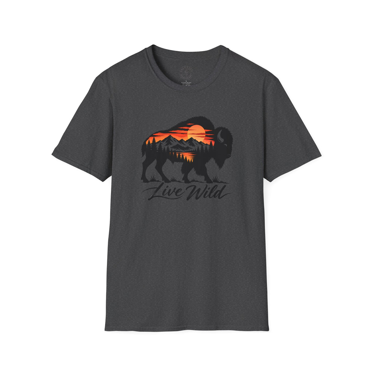 Unisex Softstyle Bison T-Shirt - Outdoors Animal Tee