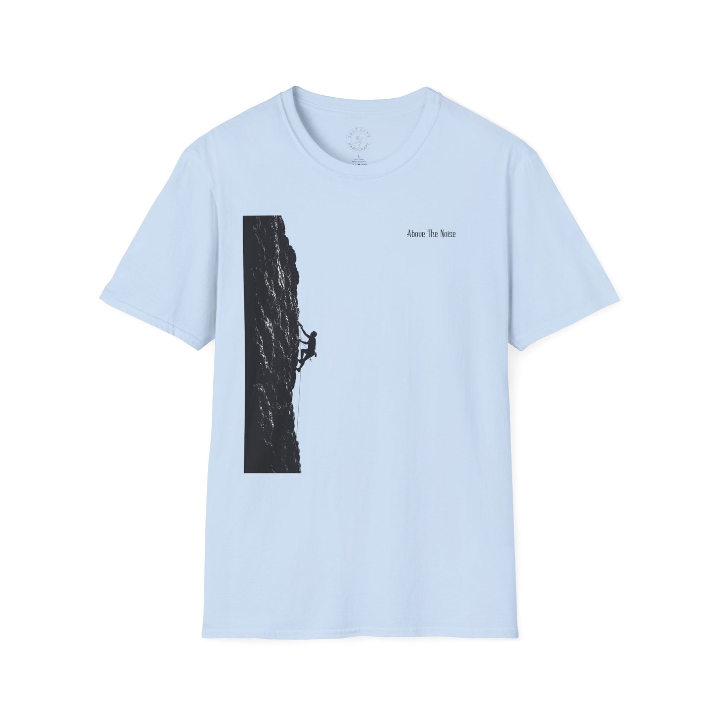 Climber Silhouette T‑Shirt — Above The Noise Minimalist Rock Climbing Tee