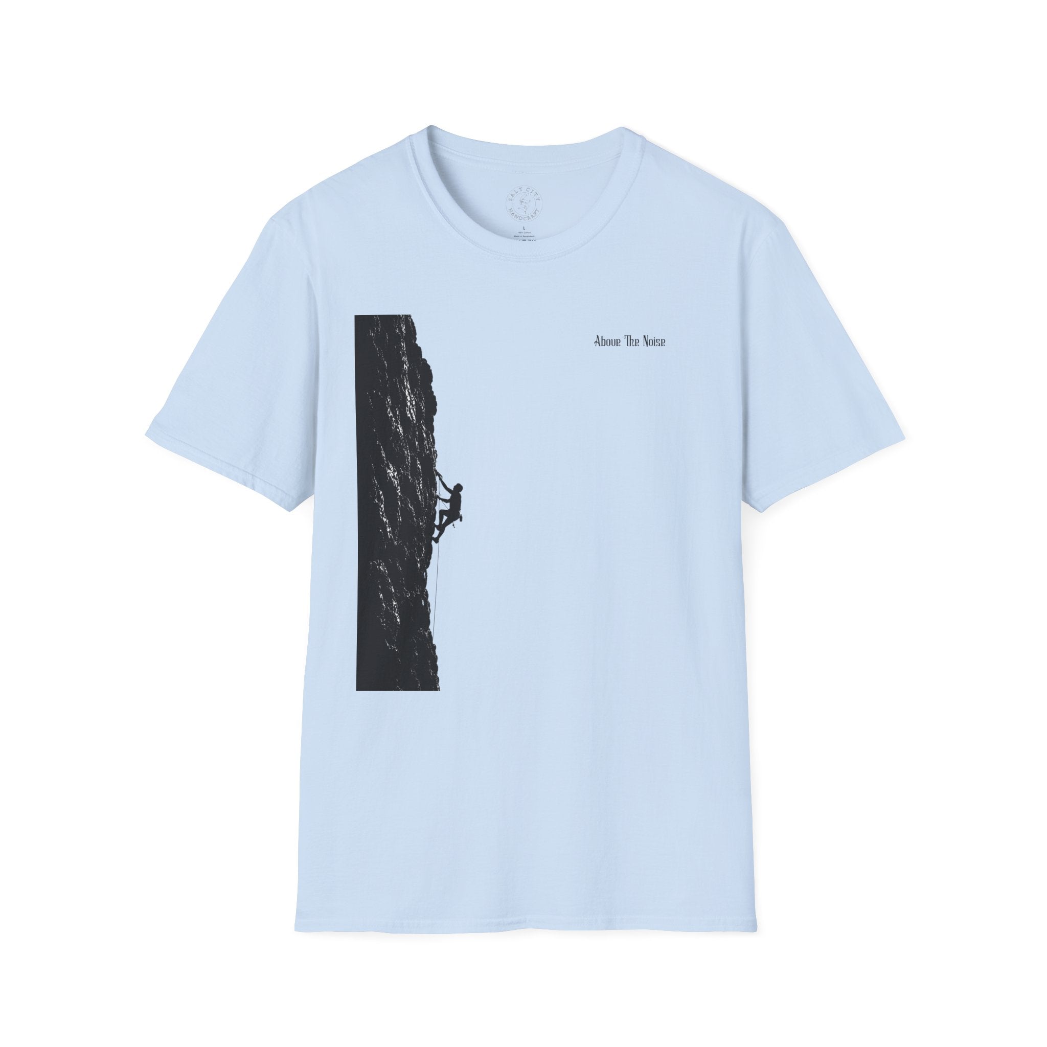 Climber Silhouette T‑Shirt — Above The Noise Minimalist Rock Climbing Tee