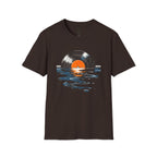 Music Is Art vinyl record sunset T-Shirt | Retro Music Graphic Tee
