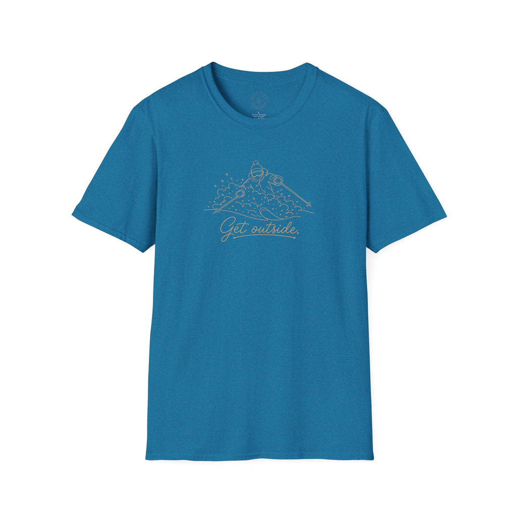 Outdoors T-Shirt — Get Outside Mountain Graphic Outdoor Adventure Tee