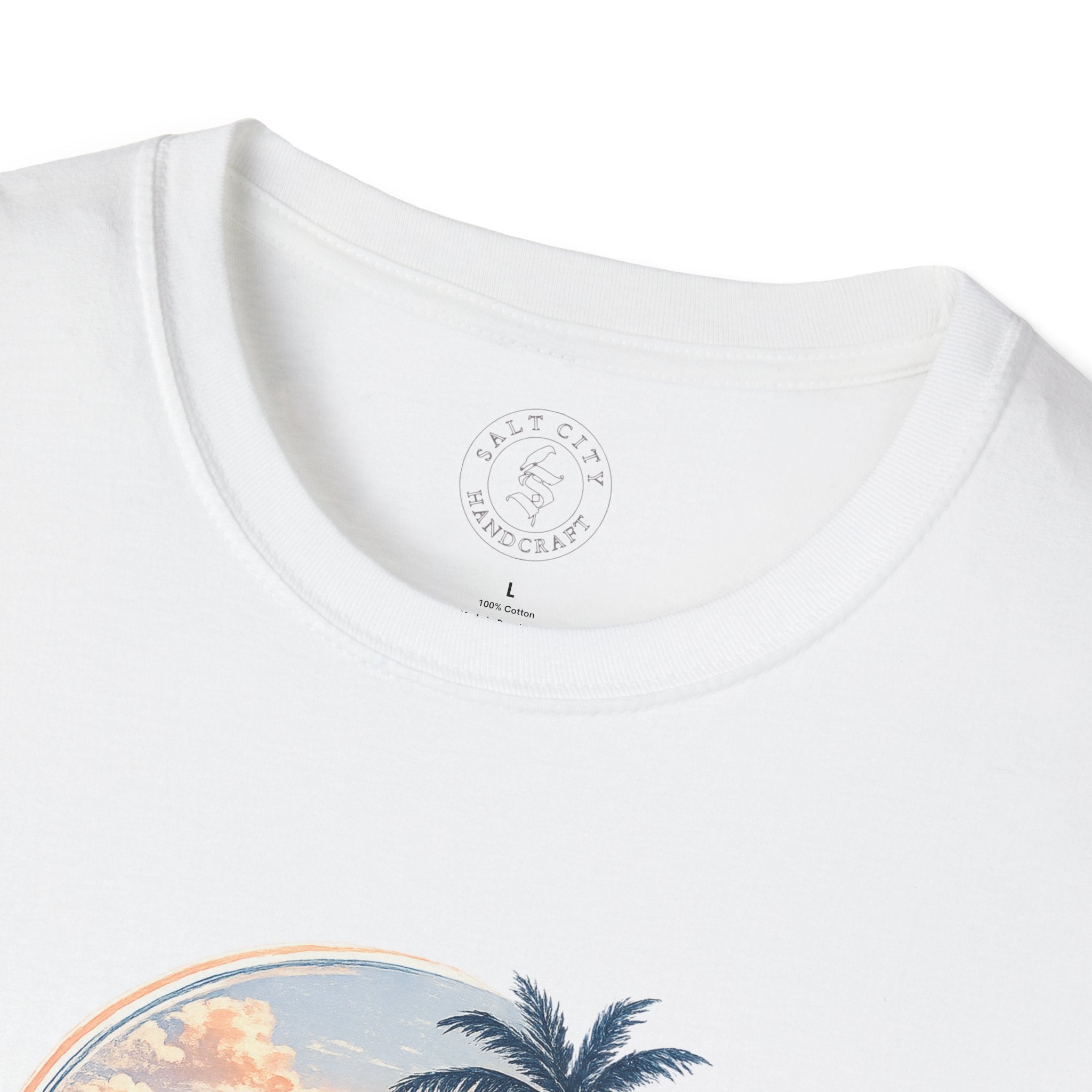 Calm Paradise Sunset T-Shirt — Tropical Beach Graphic Tee