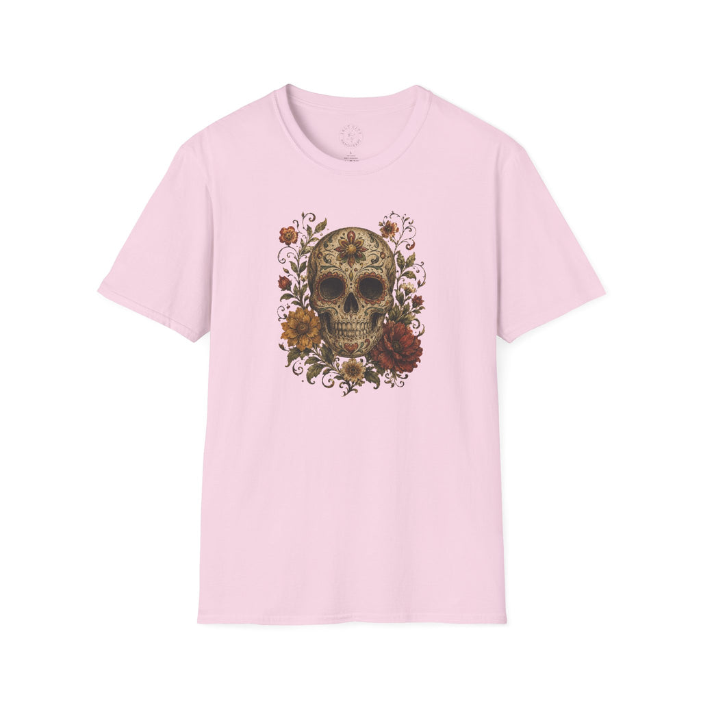 Floral Skull T-Shirt - Day of the Dead Skull Tee