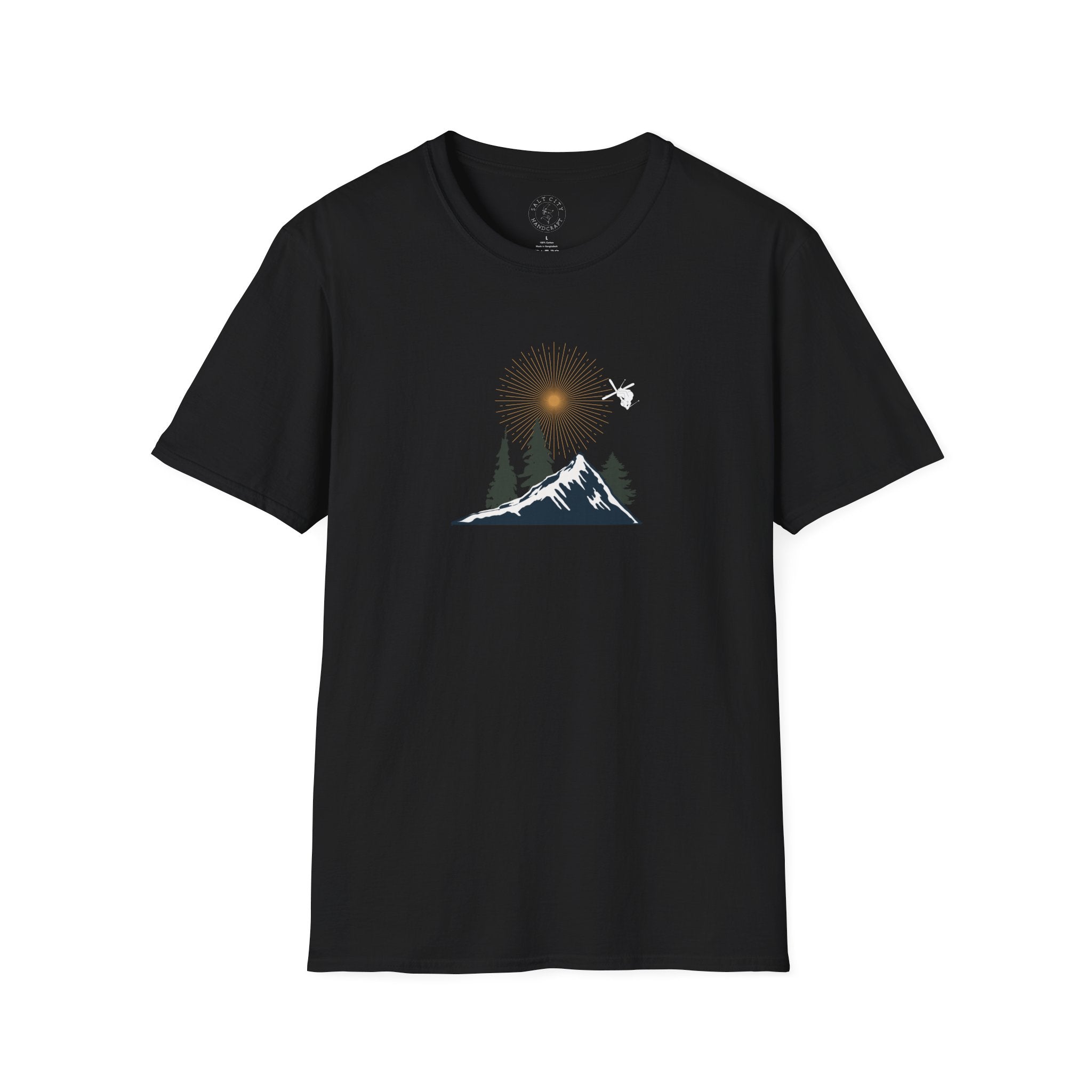 Backcountry Skier T-Shirt | Nature Minimalist Outdoor | Sunset Skier