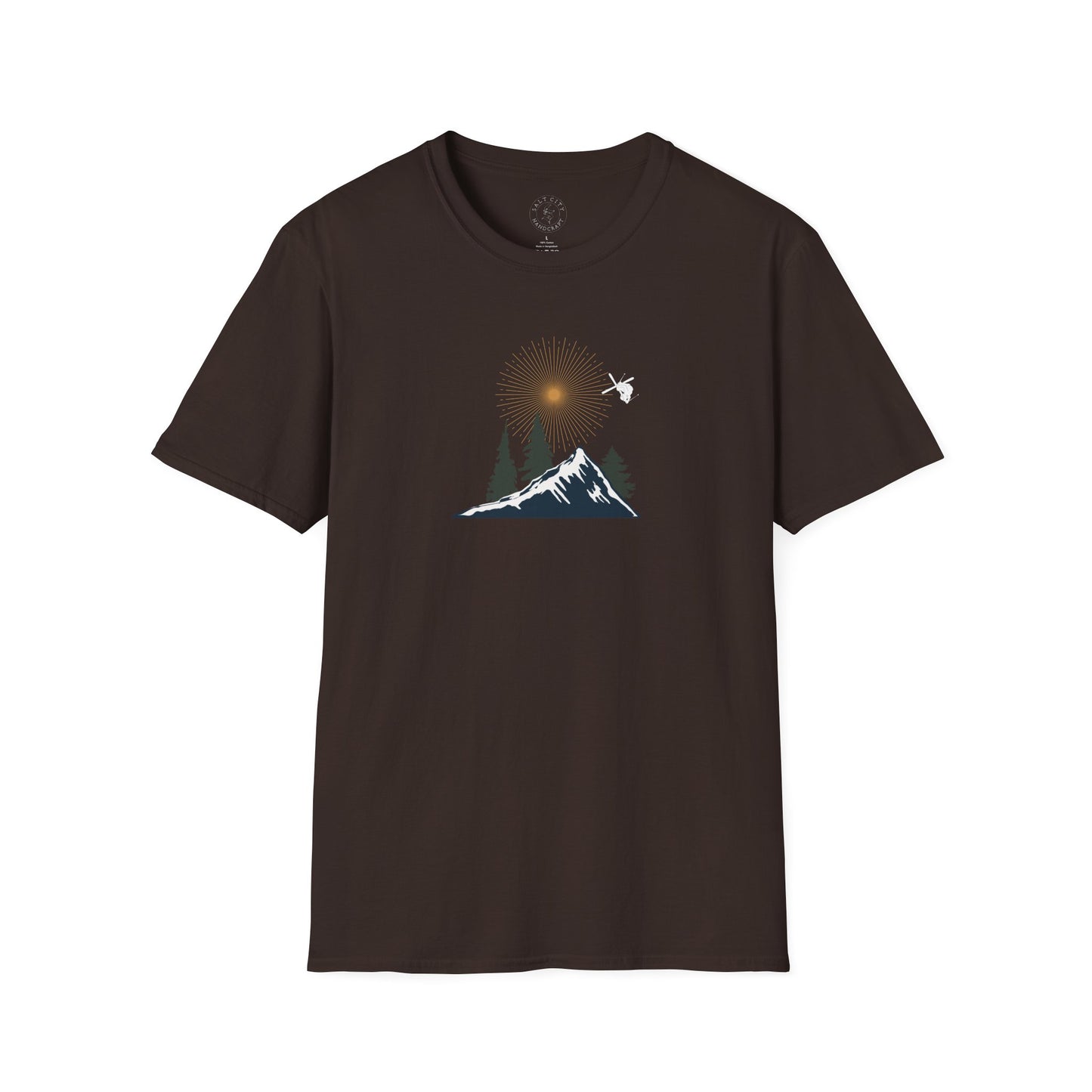 Backcountry Skier T-Shirt | Nature Minimalist Outdoor | Sunset Skier